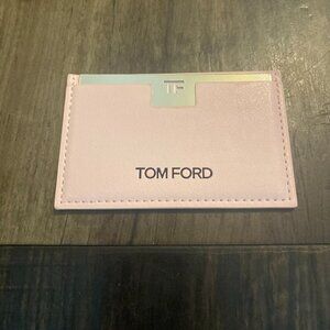 Tom Ford Pink Card Holder with Mirror - Vegan Leather